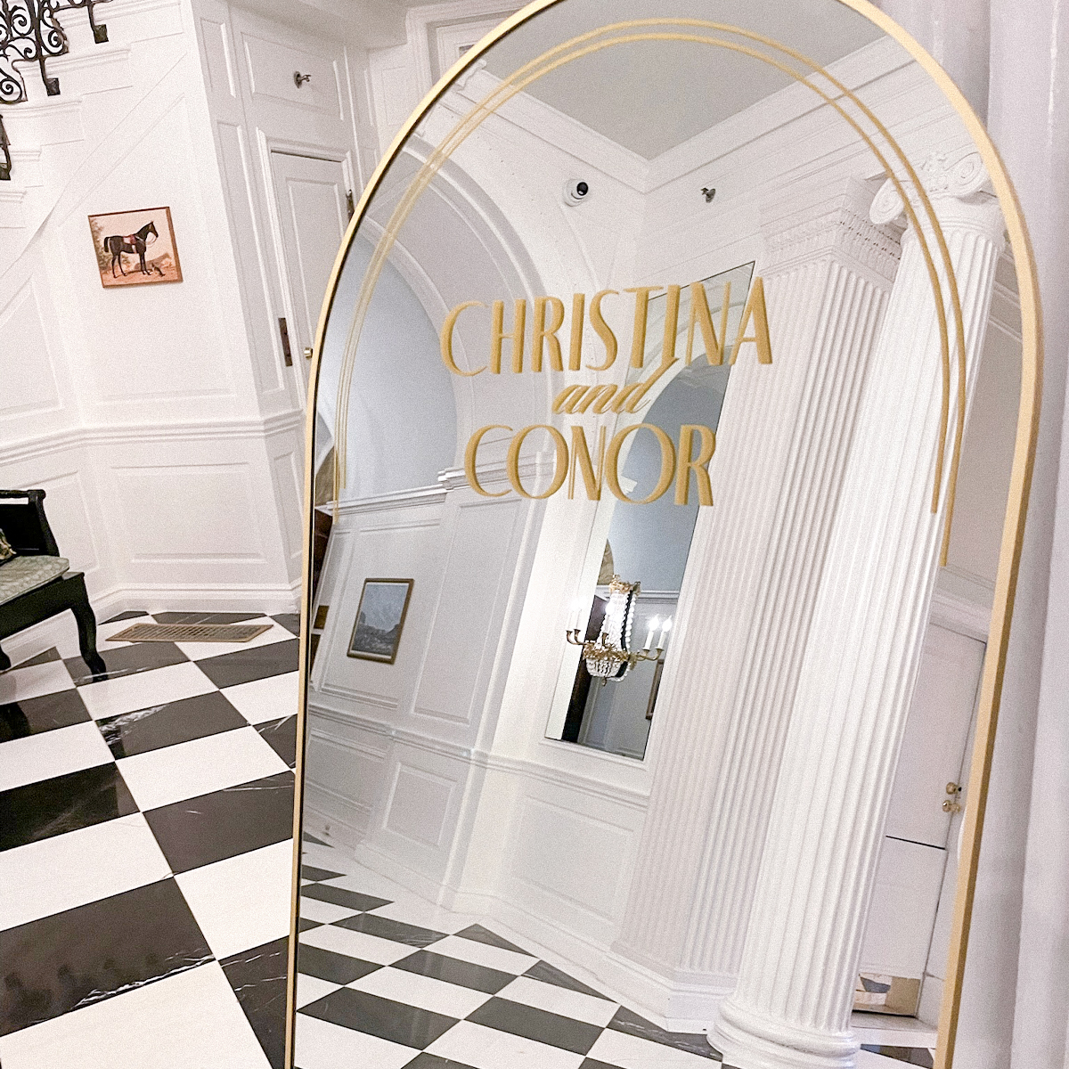 Mirror sign for Christina & Conor