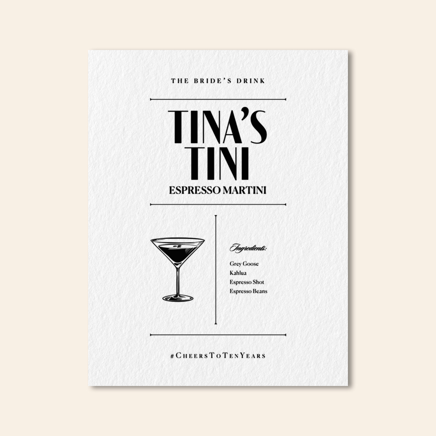 Bar Menu example